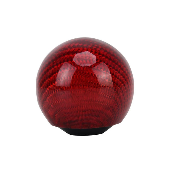 Universal Vehicle Car Shifter Cover Manual Automatic Carbon Fiber Ball Gear Shift Knob(Red)