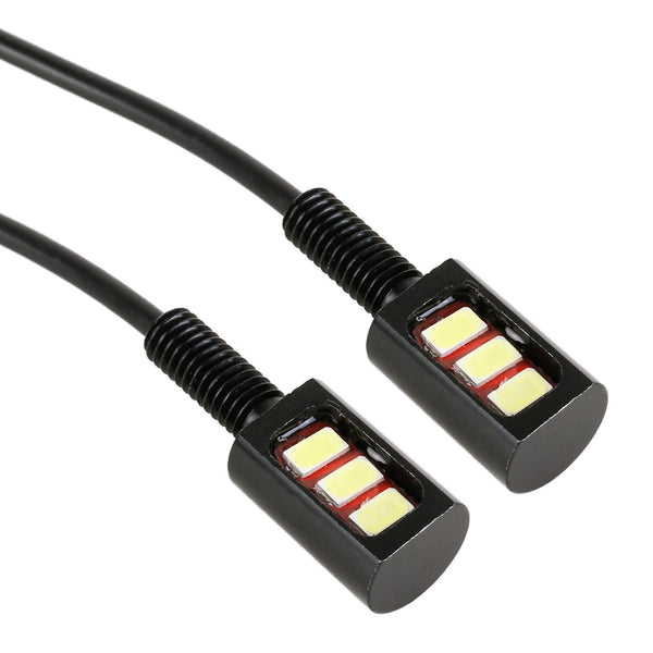 1 Pair DC12V 0.4W 3LEDs SMD-5630 Car / Motorcycle License Plate Light, Cable Length: 27cm (Purple Light)