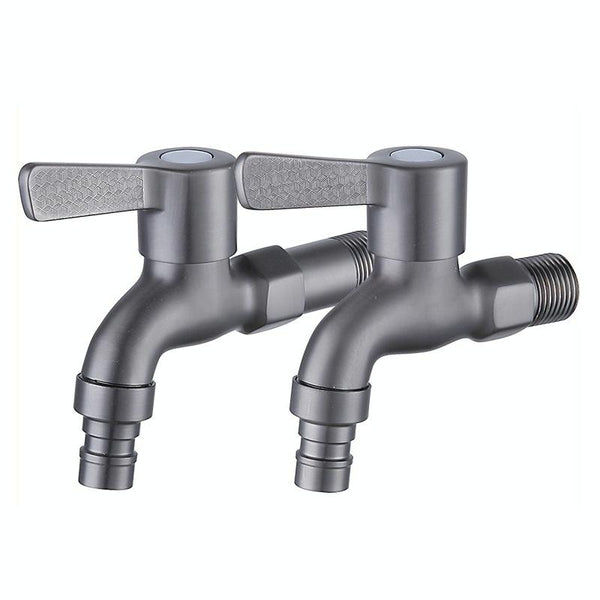 Bathroom Toilet Stainless Steel Bib Tap Wall Mounted Washing Machine Water Tap ,Spec: Medium Long Type