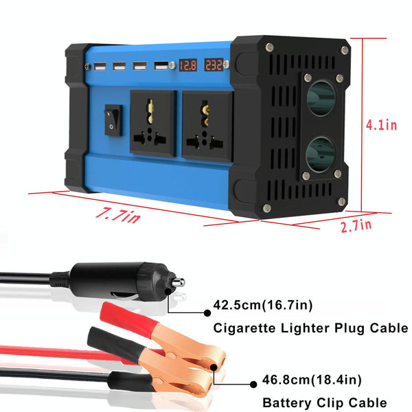 12V To 220V 500W Car Digital Display Inverter