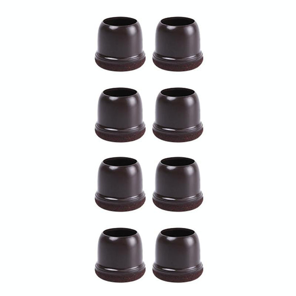 1.25 inch Large 8pcs /Set Round Table And Chair Leg Covers For Tiles/Wooden Floors Furniture Protectors(Dark Brown)