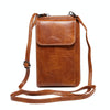 Elephant Pattern Multifunctional Cross Bag Phone Case(Brown)