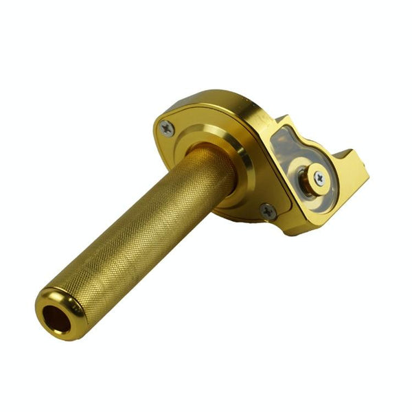Motorcycle Off-Road Vehicle Modified CNC Handle Throttle Clamp Hand Grip Big Torque Oil Visual Throttle Accelerator(Silver)
