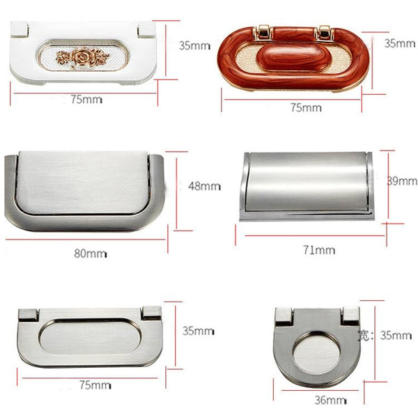 1052-32 Simple European Furniture Drawer Hidden Buckle Handle (Brushed)