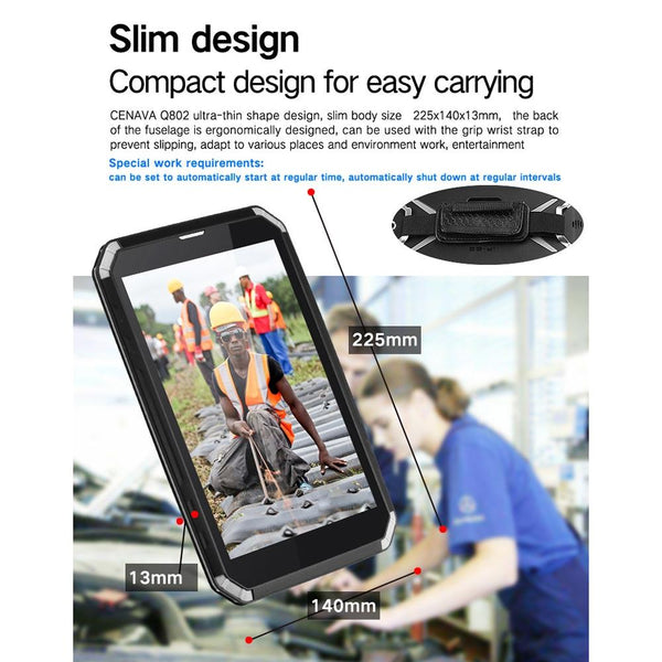 CENAVA-Q802 Triple Proofing Tablet PC, 8.0 inch, 3GB+32GB, Support Google Play, 4G Phone Call, IP68 Waterproof Shockproof Dustproof, Android 7.0, MTK6753 Octa Core 1.5GHz, Support OTG/GPS/NFC/WiFi/BT/TF Card(Black)