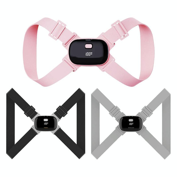 Smart Posture Corrector Adult Child Intelligent Posture Reminder Posture Trainer(Black)