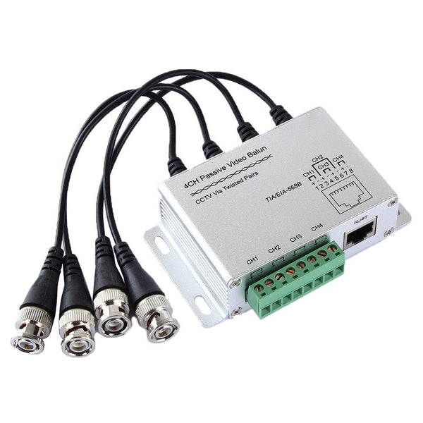 4CH Passive Video Balun CCTV Balun over Cat5 330m/1500m