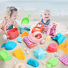 Children Soft Beach Toys Set Playing with Water Toys, Style:17 PCS(Color Random Delivery)