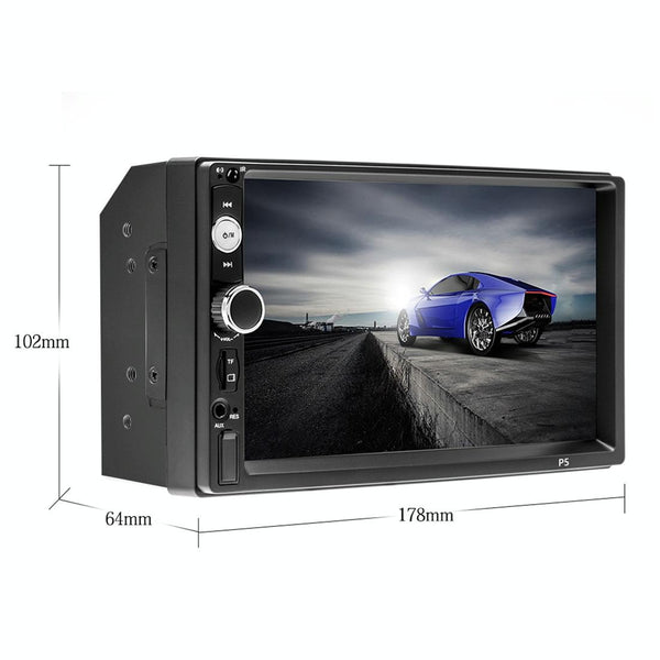A2207 HD 2 Din 7 inch Car Bluetooth Radio Receiver MP5 Player, Support FM & USB & TF Card & Mirror Link, with Steering Wheel Remote Control