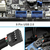 30cm Motherboard 9Pin USB2.0 1 In 2 Extension Cable With Chip Support Multiple Interface For Shared Use