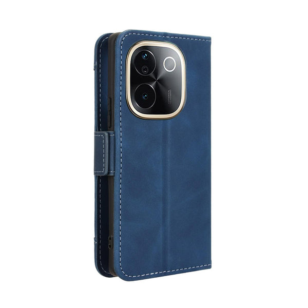 For vivo T3 Pro 5G / iQOO Z9S Pro 5G Skin Feel Calf Texture Card Slots Leather Phone Case(Blue)
