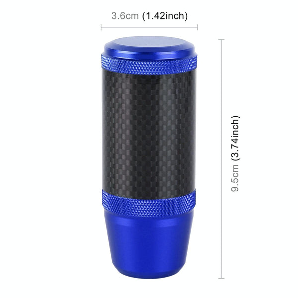 Universal Car Carbon Fiber Metal Gear Shift Knob (Blue)