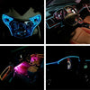 Waterproof Round Flexible Car Strip Light with Driver for Car Decoration, Length: 5m(Pink)