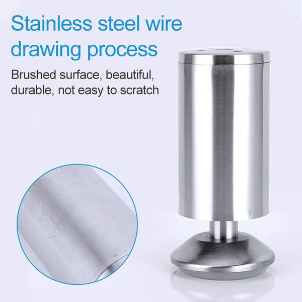 Stainless Steel Wire Drawing Thickened Column Sofa Furniture Cabinet Foot, Height: 100mm