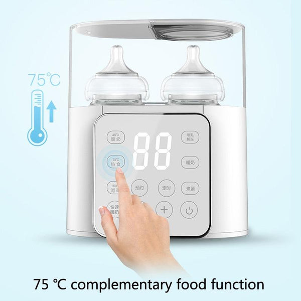 N20 2 In 1 Double Bottle Warmer Sterilization Machine, Plug Specifications: EU Plug(White)