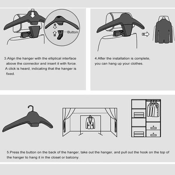 Creative Multi-functional Auto Car Seat Hanger Holder Hooks Clips for Bag Purse Cloth