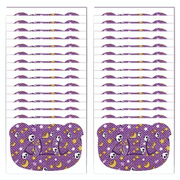 30pcs/pack Cartoon Bear O-shaped Breathable Soft Prevent Mouth Open Sticker, Size: Large(Purple)