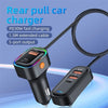 K5 3 USB Fast Charging Car Charger 66W Extension Cord Design 5 Ports Charging Adapter