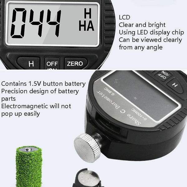 Electronic Digital Display Hard Meter Plastic Rubber Silicone Tire Hardness Meter, Model: 0-100HA A