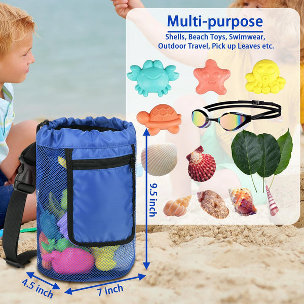 Summer Beach Children Shell Storage Bag Portable Bag(Large Red)