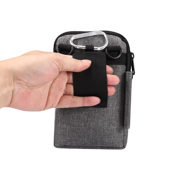 Denim Casual Waist Bag Crossbody Shoulder Bag(Dark Gray)