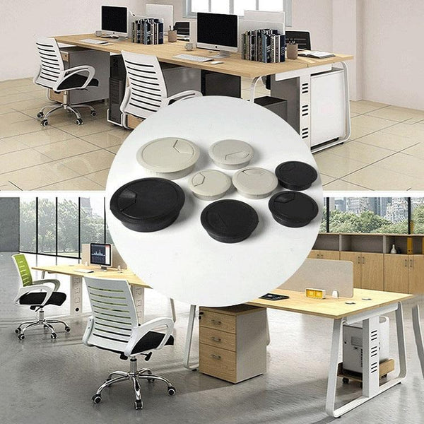 20 PCS ABS Plastic Round Cable Box Computer Desk Cable Hole Cover, Specification:  50mm (White)