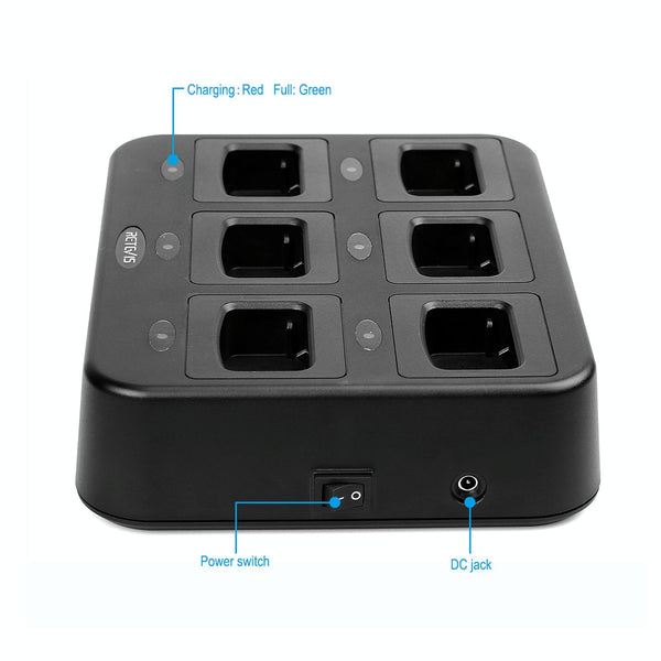 RETEVIS RTC777 Six-Way Walkie Talkie Charger for Retevis H777, AU Plug