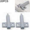 20 PCS Aircraft Shape Back Buffer Cabinet Door Anticollision Damper Shock Absorber(Grey)