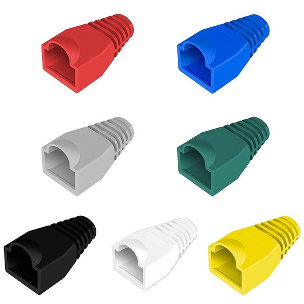 Network Cable Boots Cap Cover for RJ45, Green (500 pcs in one packaging , the price is for 500 pcs)(Black)