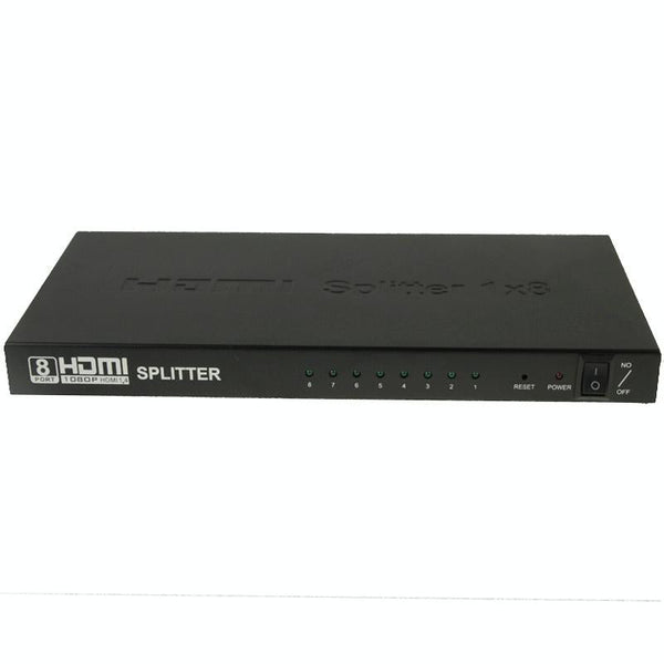 V1.4 Full HD 1080P 1 x 8 HDMI Amplifier Splitter, Support 3D(Black)