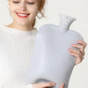 3000ml Large-Capacity Hot Water Bottle Injection Water Heating Foot Bed Warmer Quilt PVC Warmer Water Bag(Clear Rose)