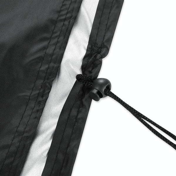 Anti-UV Waterproof Dust-proof 210D Oxford Cloth Folding BBQ Protective Cover Outdoor Gas Charcoal Electric Barbeque Grill Cover, Size: 145*61*117cm(Black)