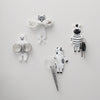 Punch-Free Cartoon Animal Hooks Wall-Mounted Seamless Wall Refrigerator Door Decorative Hooks(Big Bear)