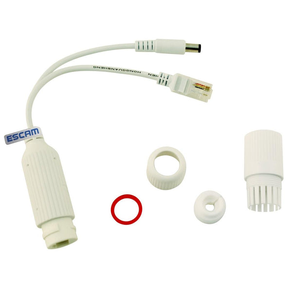 ESCAM 30m PoE Splitter for IP Cameras (White) - 802.3af/at