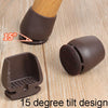 0.75 inch 8pcs /Set 15 Degree Tilt Table And Chair Feet One-Piece Shock-Absorbing Protective Cover For Chairs(Round)