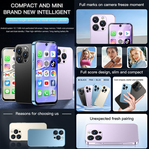 SOYES XS19 Pro, 3GB+32GB, 3.8 inch Android 12.0 MTK6762 Quad Core, Network: 4G, Dual SIM, GPS, OTG, Support Google Play Store (Black)