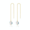 E2210-4 Crystal Long Ear Wire Women Simple Earrings