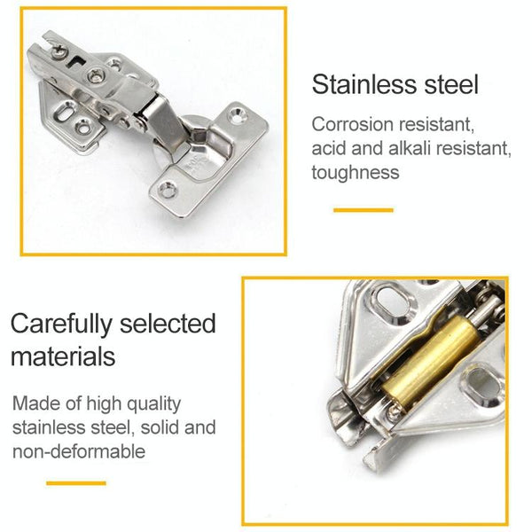 2 PCS Stainless Steel Hydraulic Hinge Copper Rod Hydraulic Buffer Hinge, 781 Middle Bend