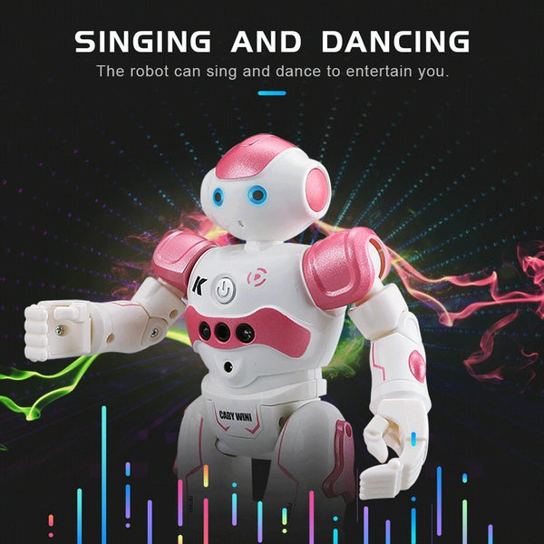 JJR/C R2 CADY WIDA RC Robot Gesture Sensor Dancing Intelligent Program Toy Gift for Children Kids Entertainment with Remote Control(Pink)