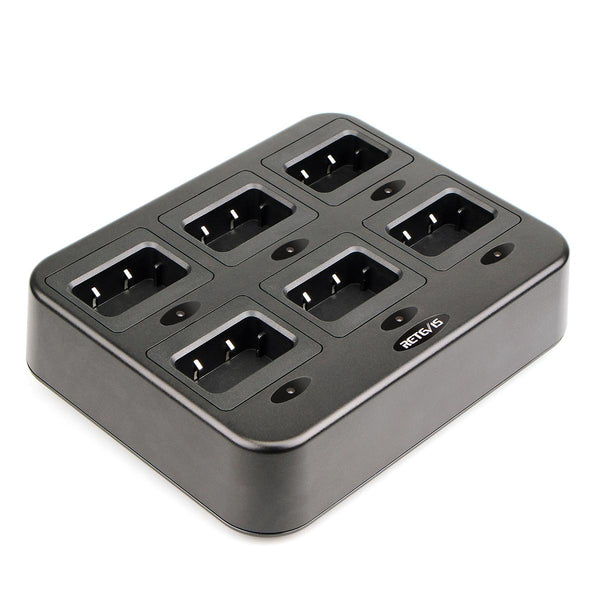 RETEVIS RTC27 Multi-function Six-Way Walkie Talkie Charger for Retevis RT27, US Plug
