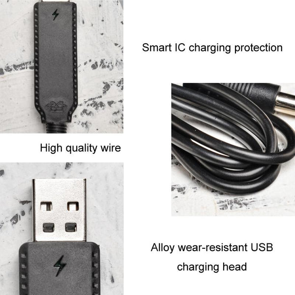10pcs 3.7V IC Circuit Protection Lithium Battery USB Straight Head Charging Cable, Model: 5.5mm