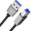 JUNSUNMAY USB 3.0 Male to USB 3.0 Male Cord Cable Compatible with Docking Station, Length:1m