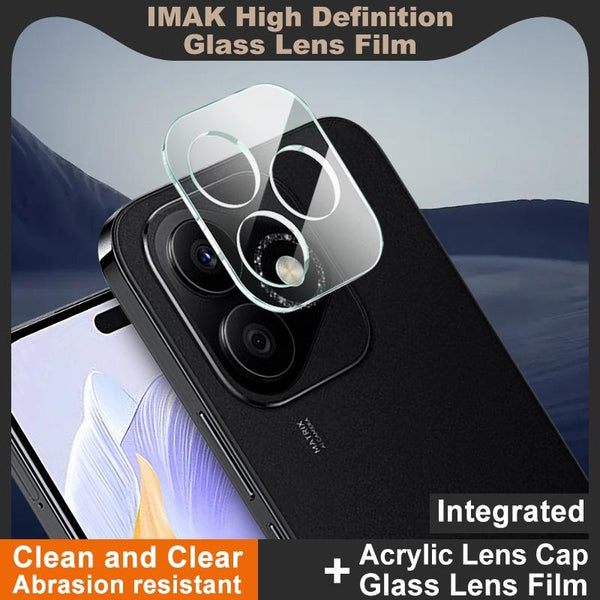 For Honor X60i imak Integrated Rear Camera Lens Tempered Glass Film with Lens Cap