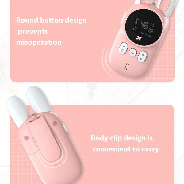 Children Voice Transmission Intercom Handheld Wireless Communication 3 Kilometers Parent-Child Educational Interactive Toy( Blue)