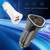 PD + QC3.0 Car 2 in 1 Triangle Fast Charger Car Cigarette Lighter(White)