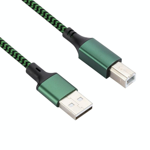 USB 2.0 to Square Port A/B Printer Adapter Cable, Length:2m(Green)