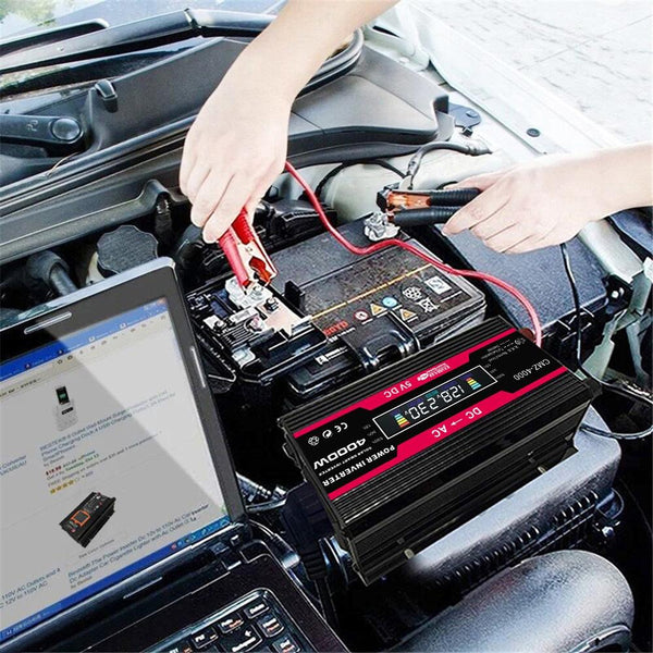 Zhizun Modified Sinewave 12V to 220V 4000W Car Power Inverter(Black)