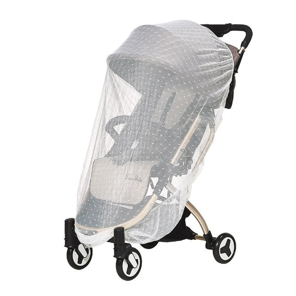 Full Cover Folding Mosquito Net Plus Encrypted Stroller Mosquito Net(White)
