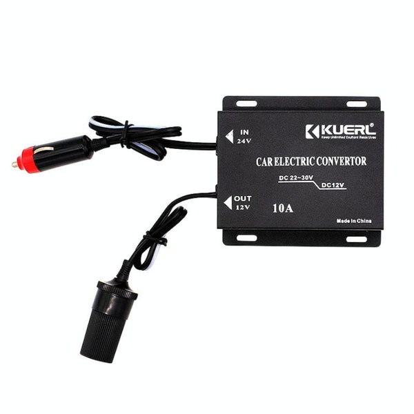 Car Audio Subwoofer Modification Cigarette Lighter Plug Power Converter Buck, Model: 24V-12V 10A