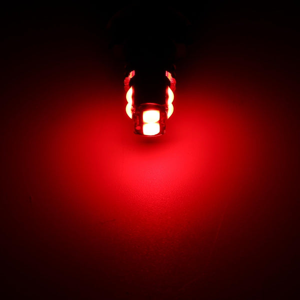 2 PCS T10 / W5W / 168 DC12-24V / 1.8W / 6000K / 140LM Car Clearance Light 4LEDs SMD-3030 Lamp Beads with Decoding & Constant Current (Red Light)